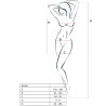 Passion - Femme Bs026 Bodystocking Blanc Style Robe Taille Unique